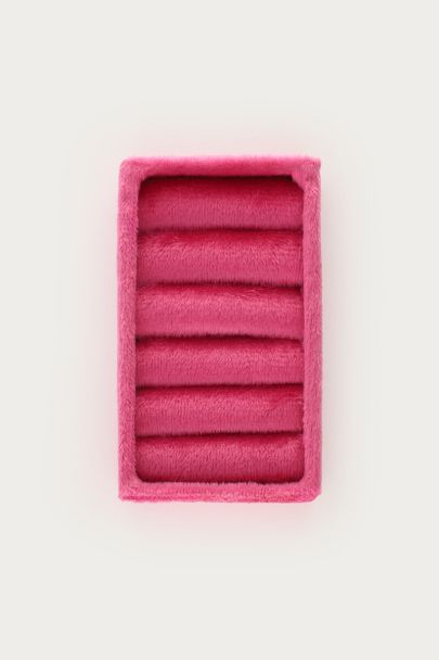 Fuchsia velvet rings organiser