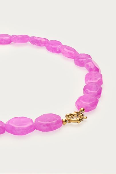 Fuchsia ketting met kralen
