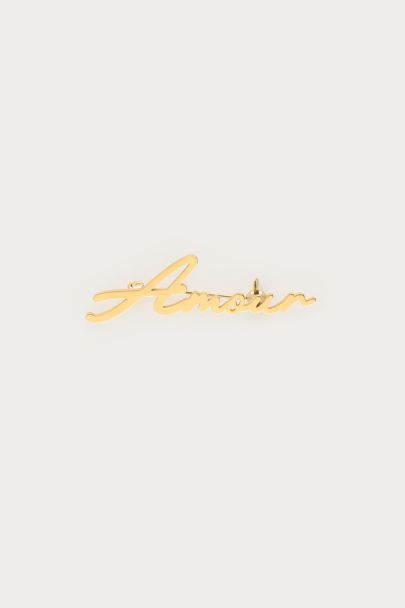 Goudkleurige broche Amour