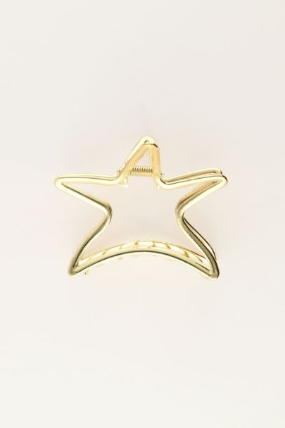Gold coloured hair clip with large star
