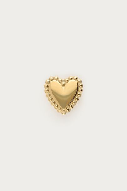 Gold coloured hearts button