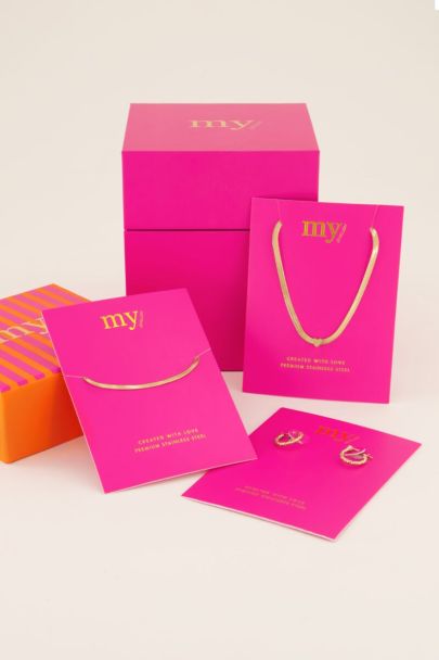 Giftbox met platte schakel sieraden