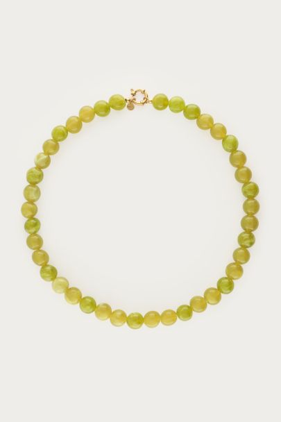 Groene ketting met kralen