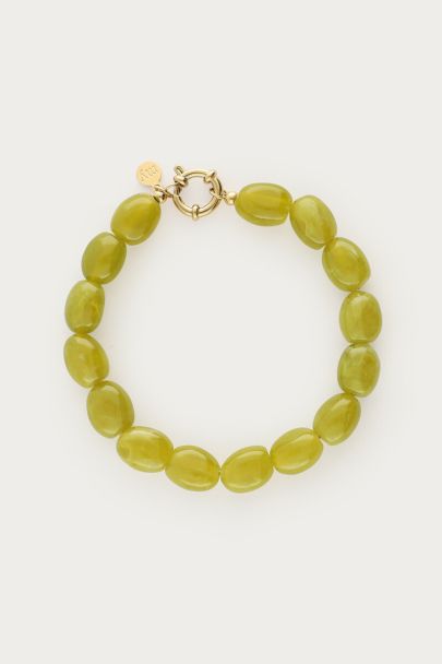 Groene minimalistische kralenarmband