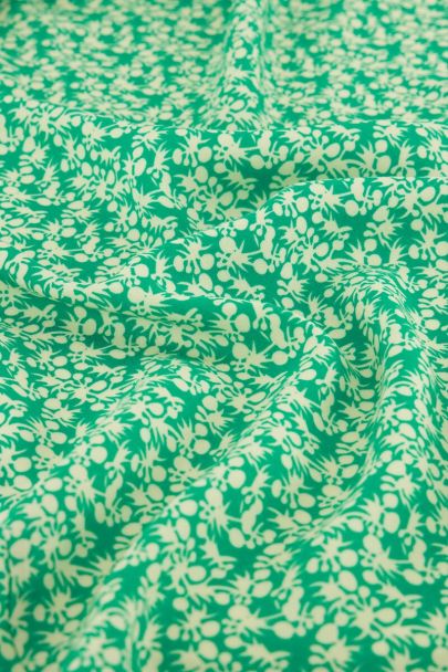 Green printed midi dress