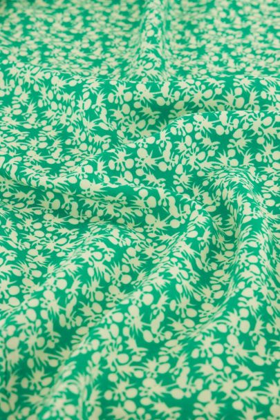 Groene midi jurk met print