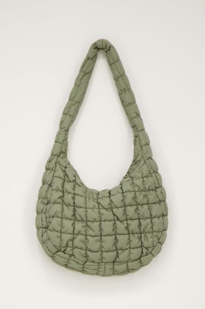 Grüne Puffer-Tasche XL