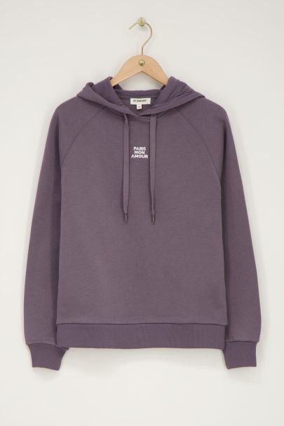 Grijze hoodie "Paris mon amour"