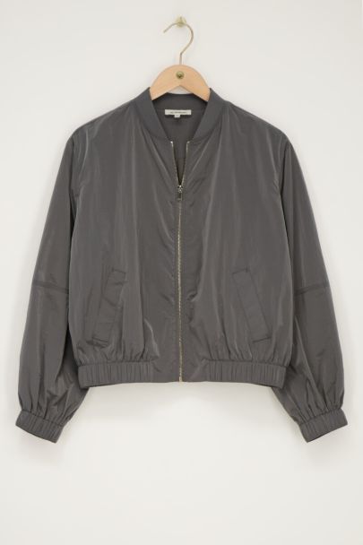 Grijze bomber jacket
