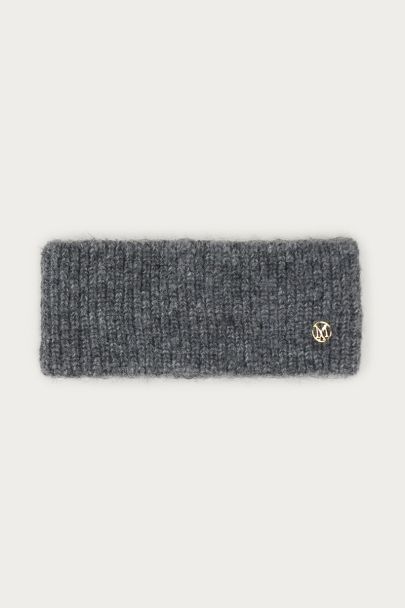 Grijs gebreide hoofdband