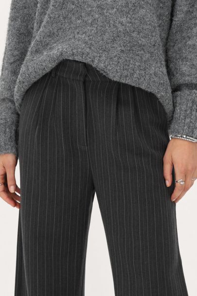 Grey pinstripe trousers