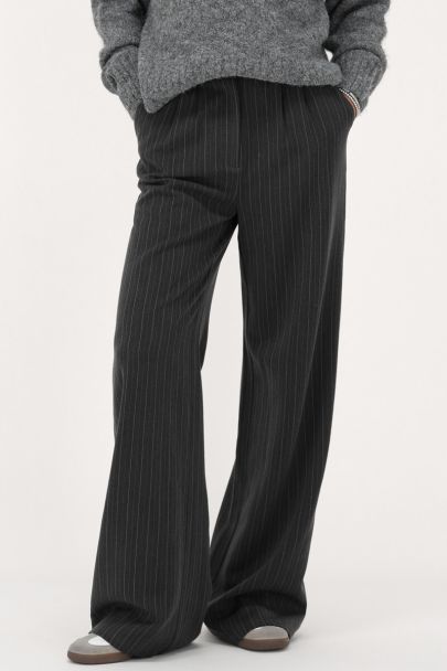 Grey pinstripe trousers