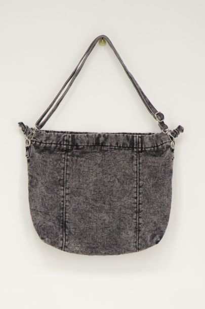 Grey shoulder bag denim