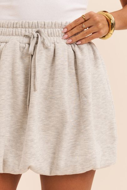 Grauer Sweat-Ballon-Rock