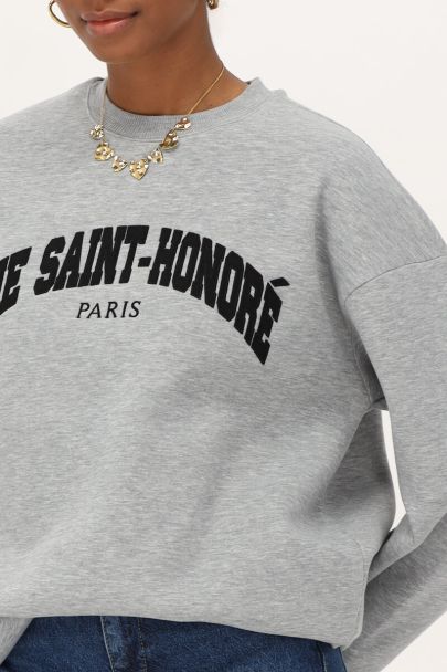 Grijze sweater "Rue saint-honoré"