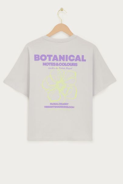 Grijs T-shirt "Botanical"