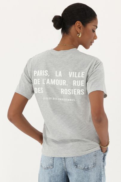 Grijs T-shirt "Paris la ville de L'amour"