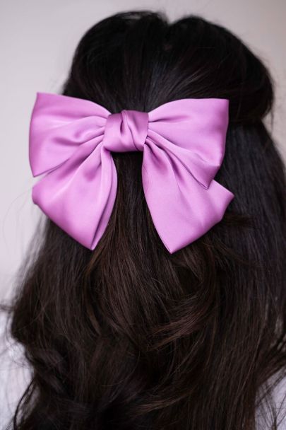 Haarspeld roze strik