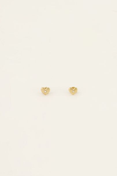 Studs hart met middelpunt | Studs | My Jewellery