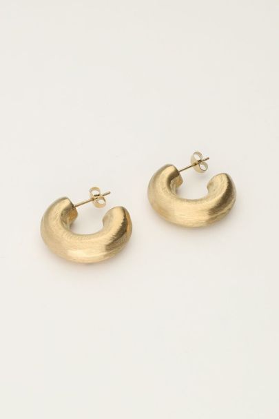 Hoop earrings with matte texture | My Jewellery