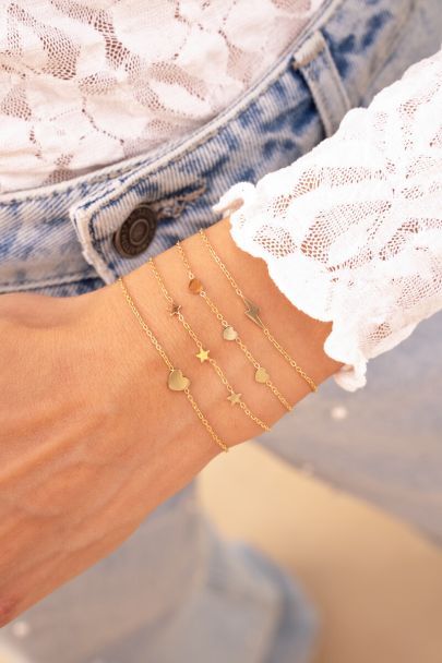 Graduation armband drie hartjes