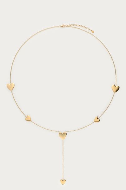 Iconic lange ketting met hartjes