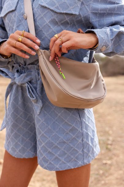 Beige crossbody bag