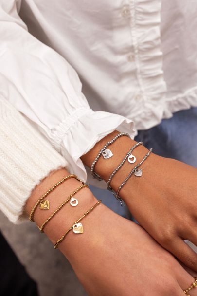 Candy bracelet set with hearts