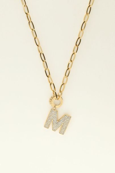 Initial rhinestone necklace | My Jewellery