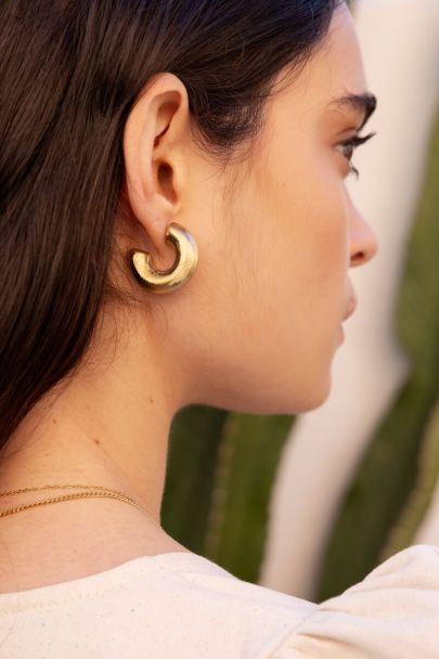 Hoop earrings with matte texture