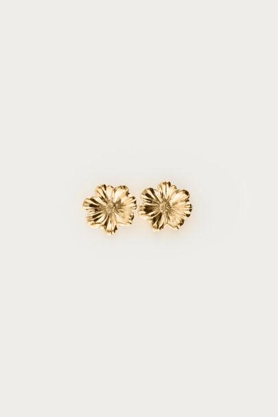 Island studs oorbellen met bloemen