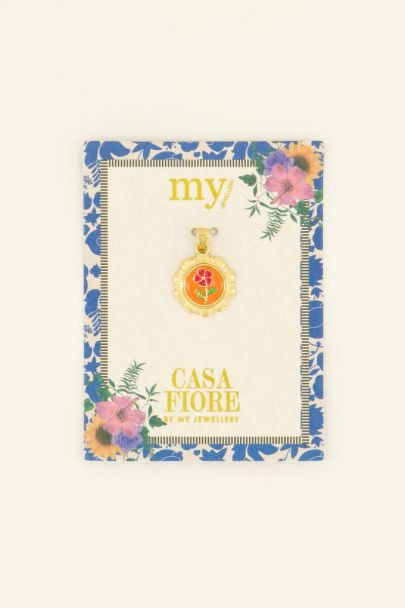 Casa fiore bedel met handgeschilderde bloem | My Jewellery