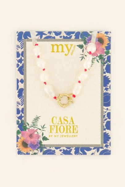 Casa fiore parel ketting roze | My Jewellery