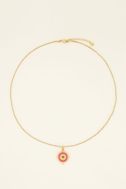 Casa fiore ketting met lime bloem hanger
