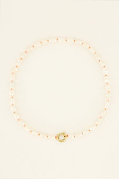 Casa fiore parel ketting oranje | My Jewellery