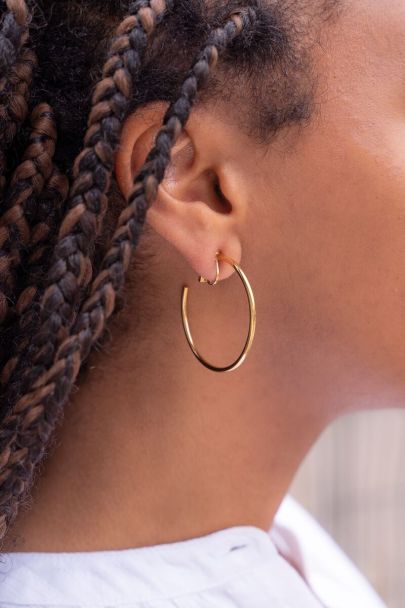 Large clip-on earrings