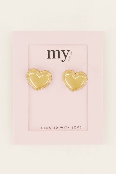 Large heart studs
