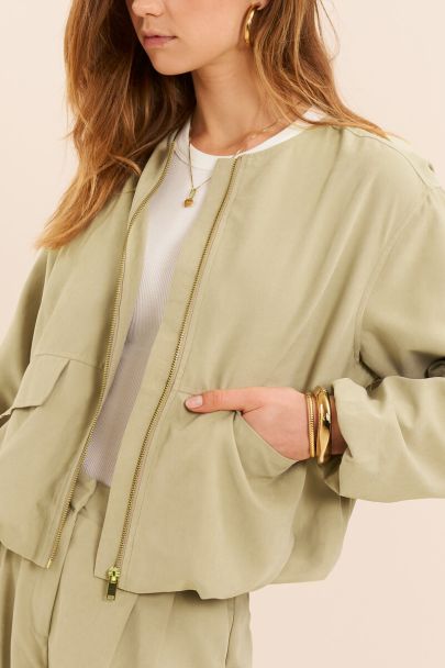 Licht groen ballon jacket