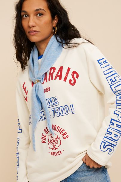 Light blue triangle scarf