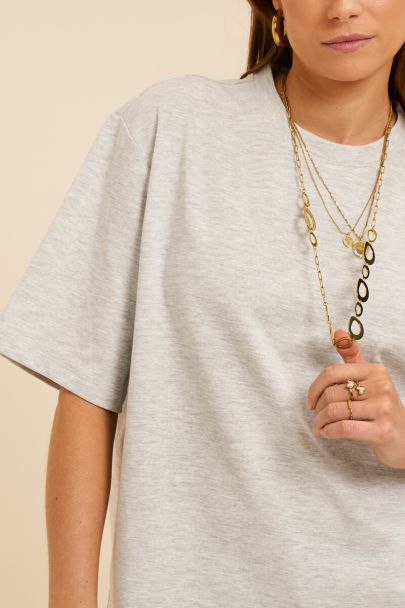 Licht grijs oversized basic T-shirt