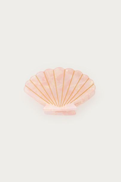 Light pink mini hair clip shell