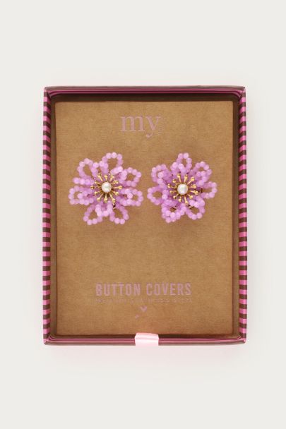 Ensemble de boutons fleurs lilas