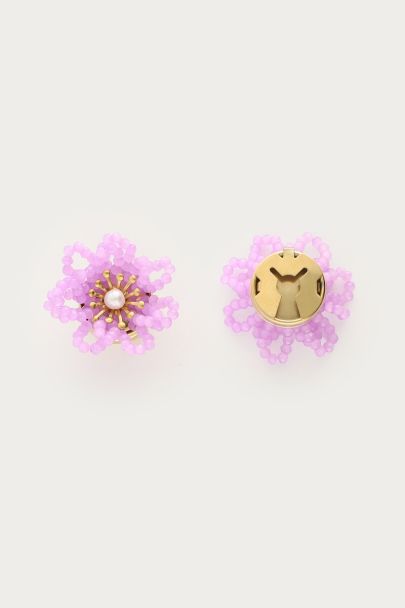 Lilac flower button set
