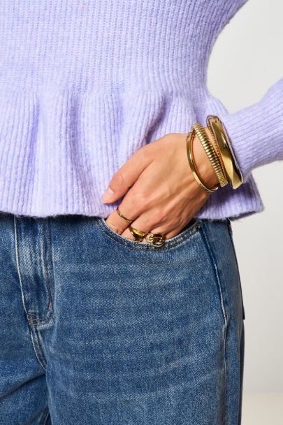 Lilac peplum sweater