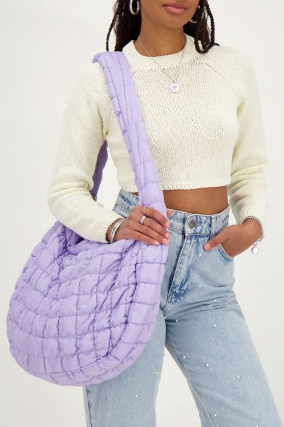 Lilac puffer bag XL
