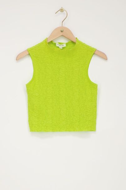 Top sans manches vert citron 