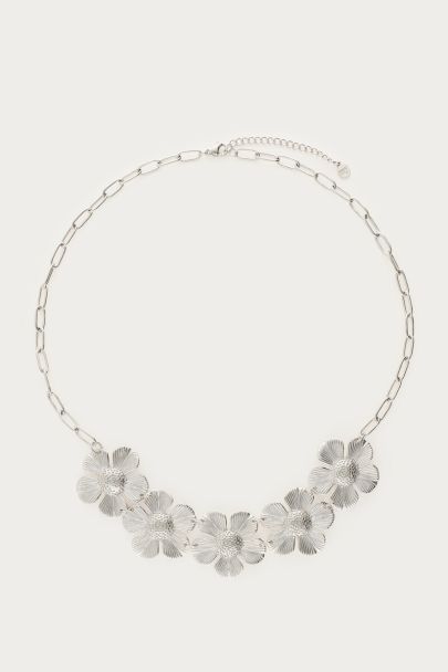 Schakel ketting met bloemen