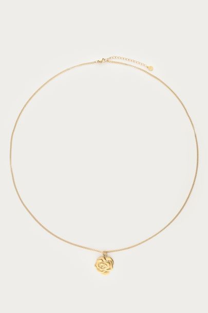 Lange ketting met roos