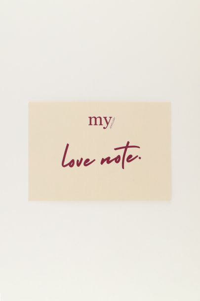 Love note kaart