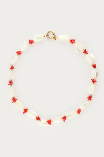 Mer faux pearl necklace
